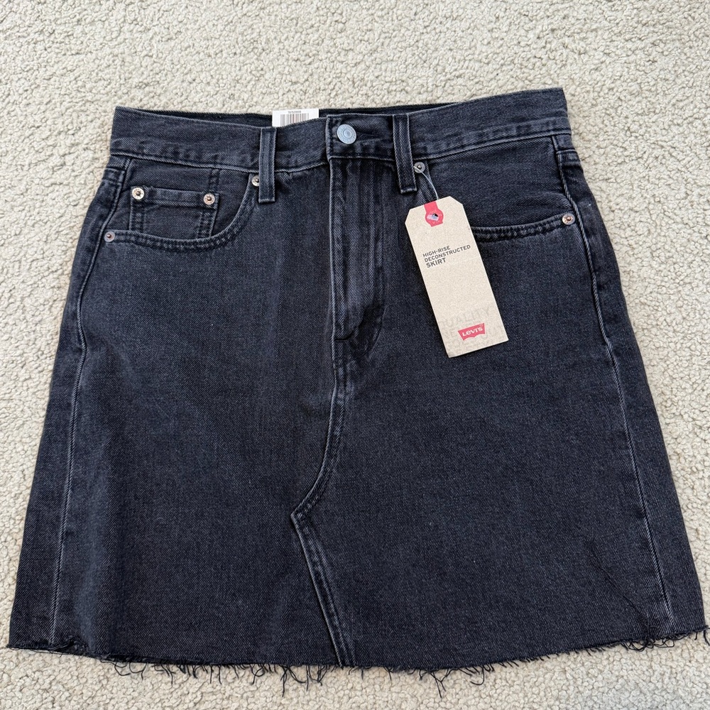 Levi's Black Denim Mini Skirt